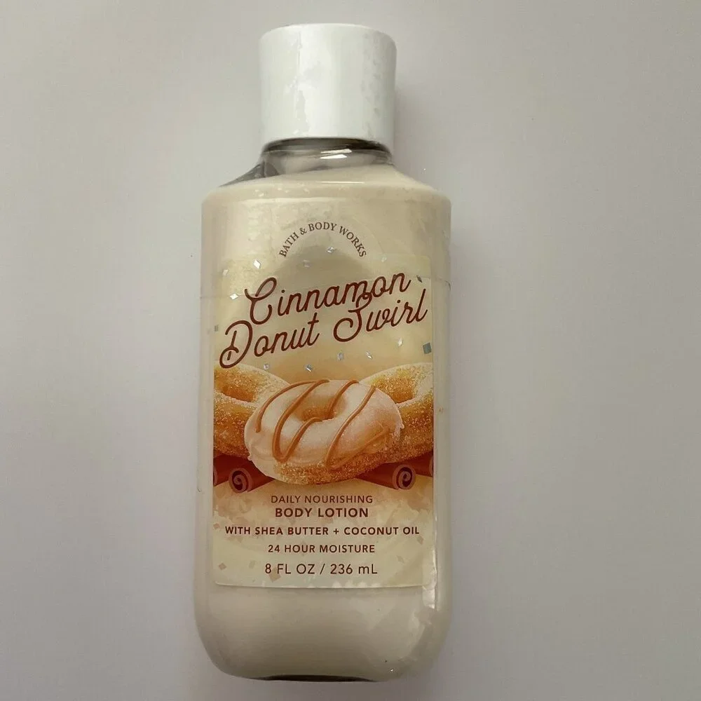 BATH AND BODY CINNAMON DONUT SWIRL SHOWER GEL AND LOTION (SET OF 2) - Picture 8 of 11